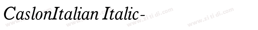 CaslonItalian Italic字体转换
